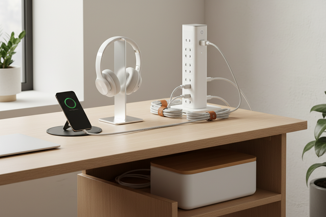 Create a Charging Corner That Does Not Take Over the Desk