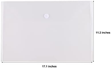 Large Plastic Envelopes Document File Holder 10 Pack, 11 x 17 inches