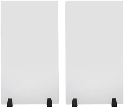 2 Pack Desk Privacy Panels 30 x 18 in Acrylic Cubicle Desk Dividers, Modern Dual Frosted Plexiglass for Classrooms Office Partitions