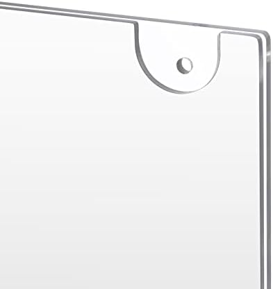 PecMuikee Acrylic Sign Holder 8.5x11 Horizontal, Wall Mount Acrylic