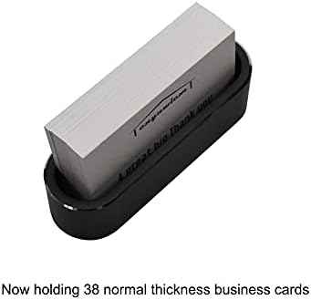 Metal Desktop Card Holder for Desk Stylish Aluminum Alloy Business Card Display Stand for Men Office Black 1 Pack