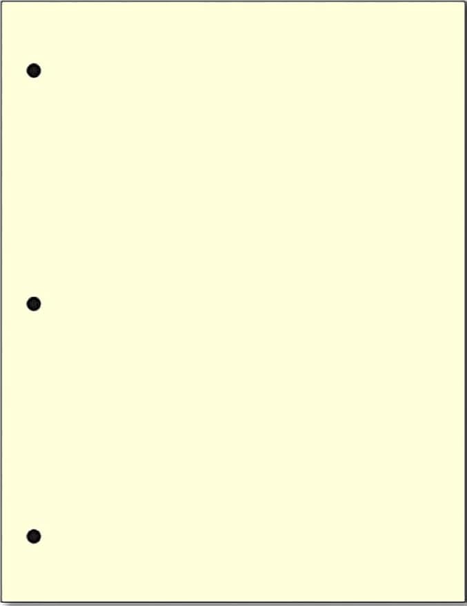 Copy And Printing Color Paper, 20 Lb. 3 Hole Punch 500 Sheets Per Ream. by Limited+Papers
