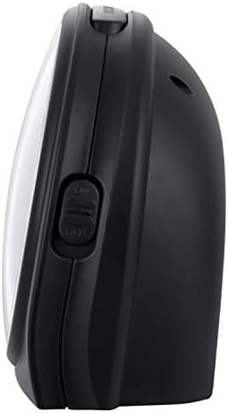 Tinload 5.5" Large Analog Alarm Clock Silent Non Ticking, Gentle Wake, Beep Sounds, Increasing Volume, Battery Operated Snooze and Manual Light, Easy Set, Black (Best for Elder)