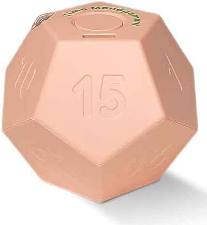 Cube Pomodoro Timer - Flip to Start Countdown, Rechargeable Mini Productivity Timer for Study, Office, 11 Preset Times, Silent/Vibration, Time Management Tool for Kids & ADHD (Pink)