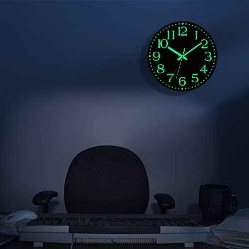 Wall Clock Glow in the Dark Clocks Battery Operated Silent 12 Inch