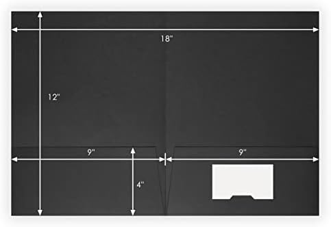 The Gallery Collection, 25 Count, Black, Tax Return Pocket Folders, Gold Foil Stamped, for Tax Professionals (9 x 12)