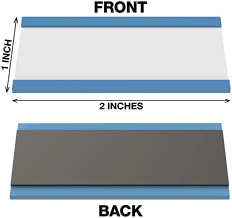 Magnatag® 1" x 2" Blue Magnetic Card and Label Holders (25 Pack)