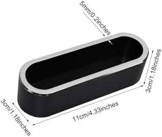 Metal Desktop Card Holder for Desk Stylish Aluminum Alloy Business Card Display Stand for Men Office Black 1 Pack