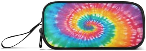 Tie Dye Rainbow Pencil Case Box Boys Girls Large Pencil Pouch with Zipper Compartments Big Capacity Stationery Pen Bag Organizer for Kids Teens Adults School Office