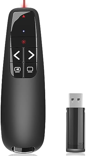 Presentation Clicker for PowerPoint, Wireless Presenter Remote with Laser