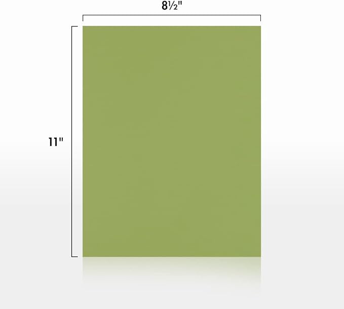 LUXPaper 8.5" x 11" Paper | Letter Size | Avocado Green | 70lb. Text | 250 Qty - Image 2