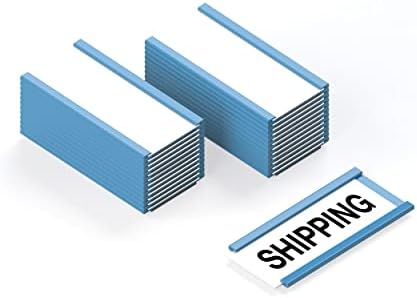 Magnatag® 1" x 2" Blue Magnetic Card and Label Holders (25 Pack)