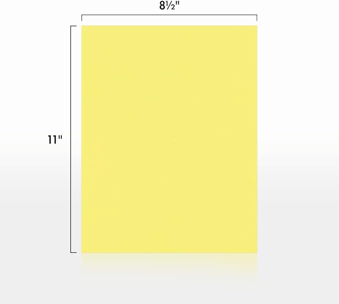 LUXPaper 8.5" x 11" Paper | Letter Size | Pastel Canary Yellow | 60lb. Text | - Image 3