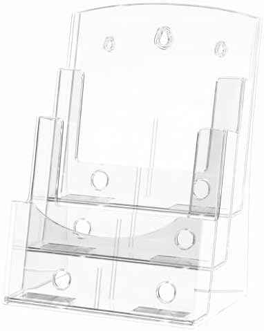 Acrylic Brochure Holder 8.5 x 11, 3-Tier Literature Display Stand, 1-Pack