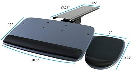 Mount-It! Under Desk Keyboard Tray, Adjustable Keyboard and Mouse Drawer - Image 8