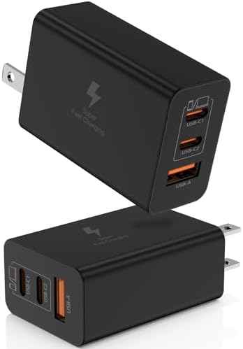 USB C Charger Block,65W GaN Super Fast Charging Station Hub,USB C Cube Plug,100W Type C Power Adapter Brick Box for MacBook Pro/Air,iPad,Apple iPhone 17 16 15 Pro Max,Samsung Galaxy S26+ S25 S24 Ultra