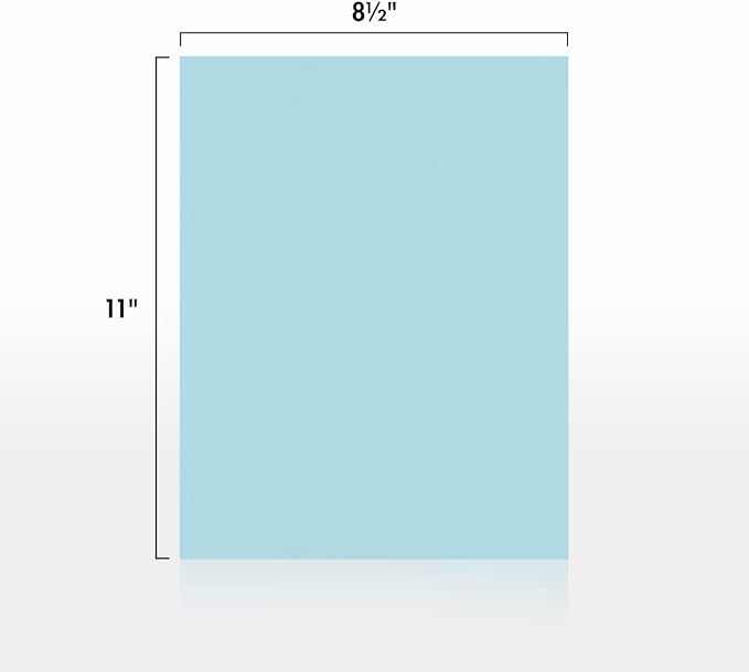 LUXPaper 8.5" x 11" Paper | Letter Size | Pastel Blue | 60lb. Text | 250 Qty - Image 3