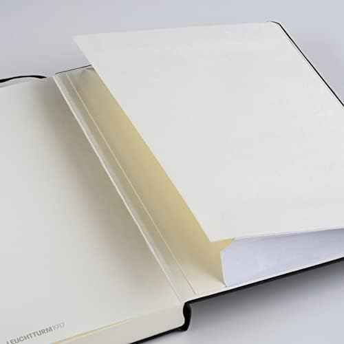 LEUCHTTURM1917 - Notebook Hardcover Master Slim A4+ - 123 Numbered Pages for Writing and Journaling (Navy, Ruled)