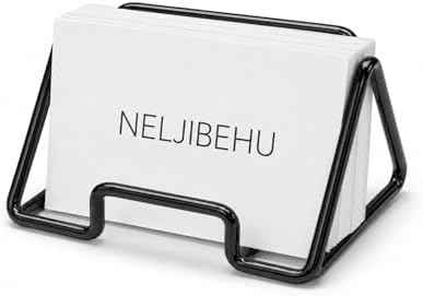 Business Card Holder for Desk, Black Business Card Display Stand