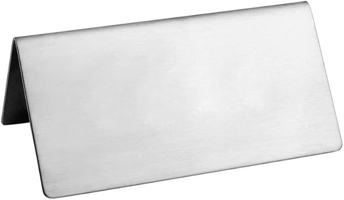 New Star Foodservice Stainless Steel Table Tent Sign by NewStarFoodservice