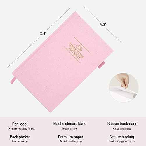 The Gratitude Journal - Inspire Thankfulness, Mindfulness, Positivity, Happiness, Affirmation, Productivity & Self Care - Undated Daily Reflection & Gratitude Journal for Women & Men - Upgraded with