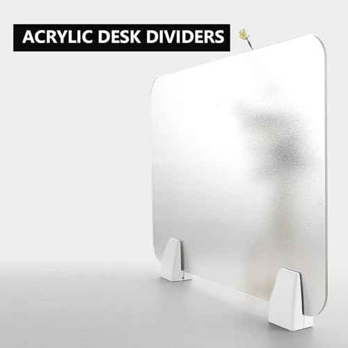 Divider Privacy Panels Acrylic Partitions with Clips Screen Portable Panel,Acrylic Free Standing Privacy Screen, Desk Divider Portable Cubicle Panel for Work，Ho