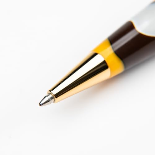 Conklin All American Ballpoint Pen in Yellowstone – Unique Yellow, Brown & White Design – Ideal Gift for Professionals & Pen Enthusiasts