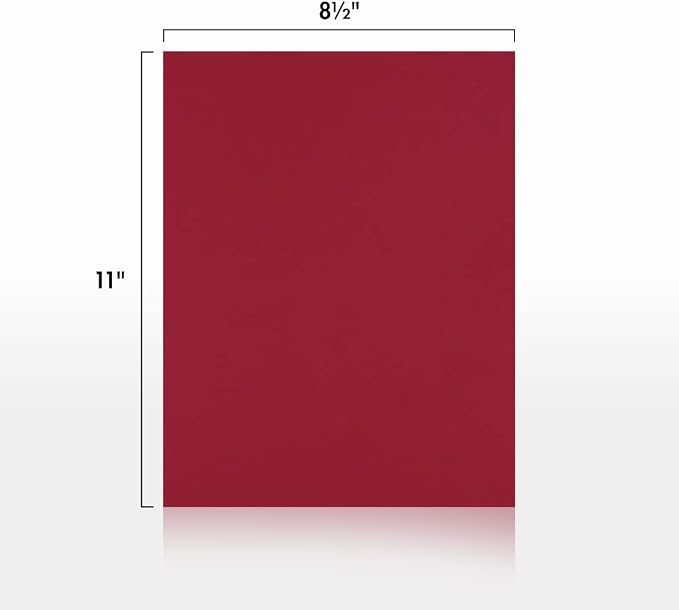 LUXPaper 8.5" x 11" Paper | Letter Size | Garnet Red | 80lb. Text | 500 Qty - Image 2