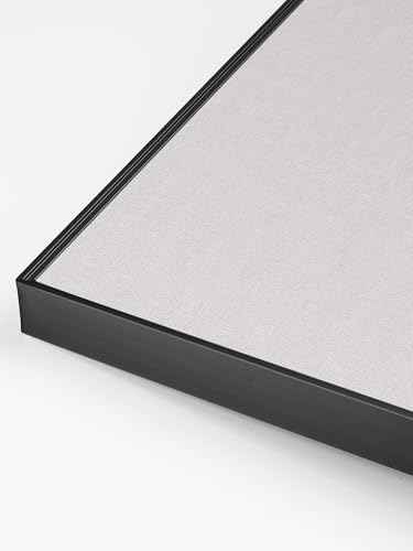 Fabric Bulletin Board 30x20 inches,Black Aluminum Framed Wall Pin Board