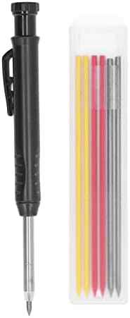 Carpenter Pencils, Construction Pencil with Marker Refills and 2.8mm Carbide Scriber Tool Woodworking Marking Pen Carpenter Pencil for Construction (Three color refills)