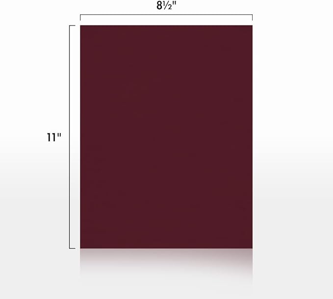 LUXPaper 8.5" x 11" Cardstock | Letter Size | Burgundy Linen | 100lb. Cover | - Image 2