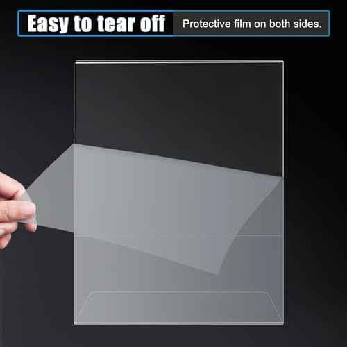 xydstay 3-Pack 8.5 x 11 Acrylic L-Shaped Sign Holders