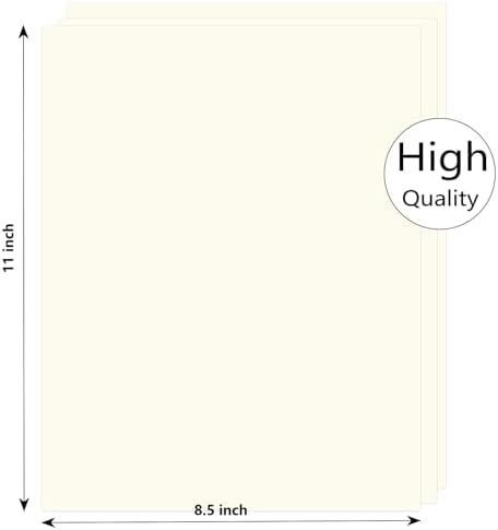 Cimlaga 100 Sheets Cream Cardstock 8.5 x 11 Ivory Paper