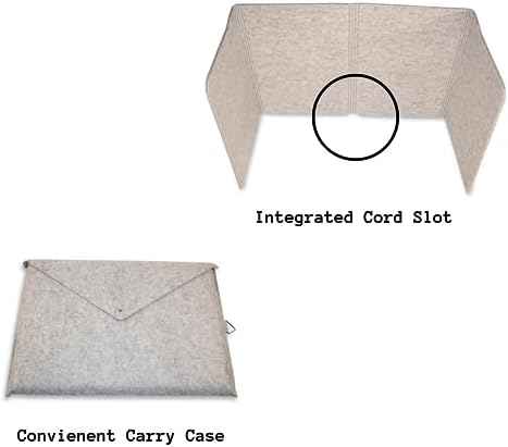 Practical products Portable Acoustic Divider - Home Office freestanding-Computer Desk (Small Grey)