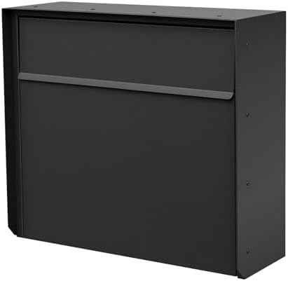 Wall Mount Mailbox for House Outside, Anti-Theft Locking Mailbox, Weatherproof Mailboxes 13.5" H x 15" L x 5.5" D, Black