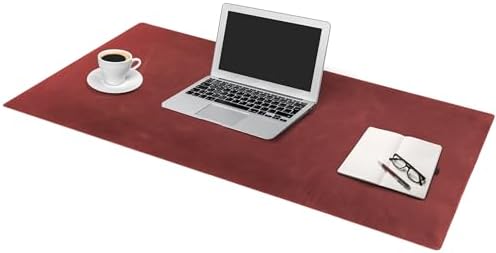 Calfskin Leather Desk Pad – Executive Office Desk Mat with Non-Slip