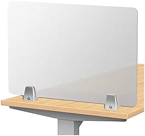 Frosted Acrylic Privacy Panel for Free Standing Desk by Unknown
