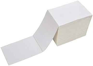 Immuson 4 x 6 Direct Thermal Shipping Labels with Perforations, Pack of 500 Thermal Labels, Permanent Adhesive, White Mailing Fanfold Label for Thermal Printer