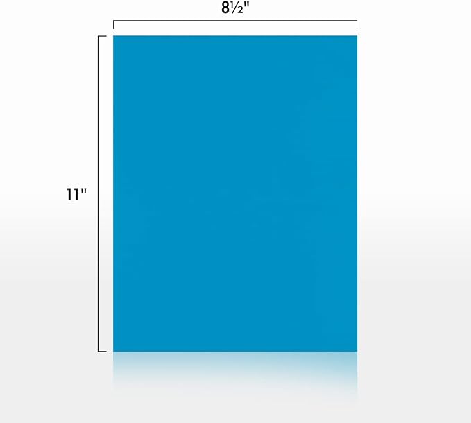 LUXPaper 8.5" x 11" Paper | Letter Size | Pool Blue | 80lb. Text | 50 Qty - Image 2