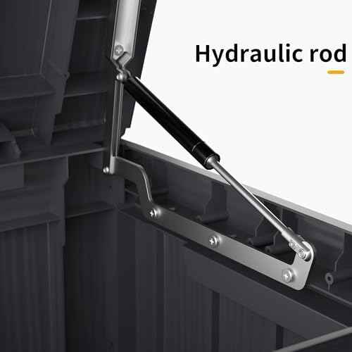 150 Gallon Outdoor Storage Box Patio Deck Box Waterproof, Resin Lockable Outside Large Storage Bin for Pool Cushion Furniture, Garden Tools UV-Resistant, Black