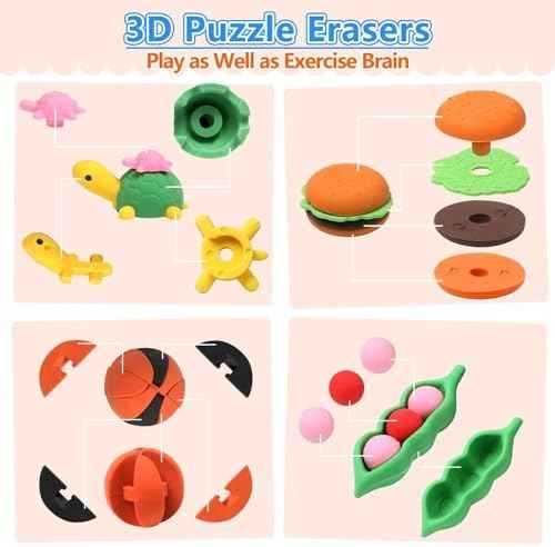 150Pcs Animal Erasers for Kids - Desk Pets Back to School Supplies