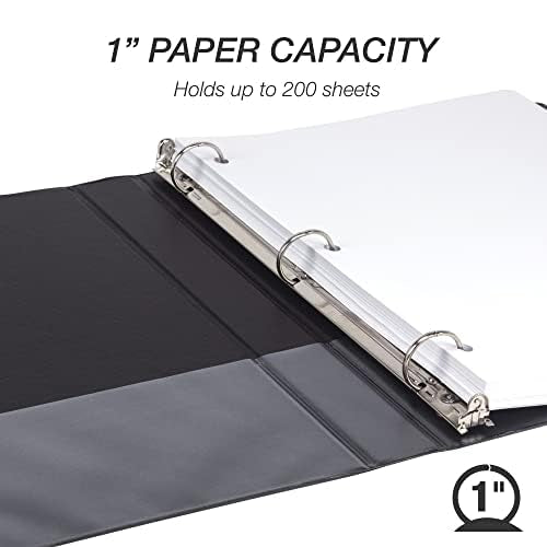 Samsill 1 Inch 3 Ring Binders, Made in USA, Economy Round Ring, 200 Sheet - Image 3