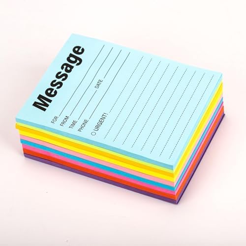 9 Pcs Phone Message Sticky Notes 5 X 3.94inch Assorted Neon Colors