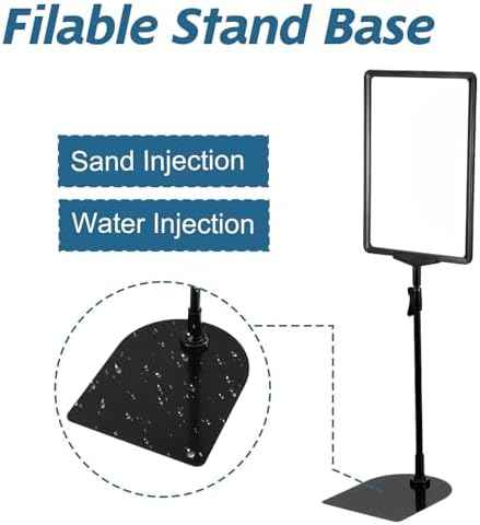 MAQUITA 2 Pcs Sign Holder Stand Flip Open Pedestal Floor Standing, Adjustable Versatile for Display, Easy Replacement for Events and Promotions (8.5x11 Inch )