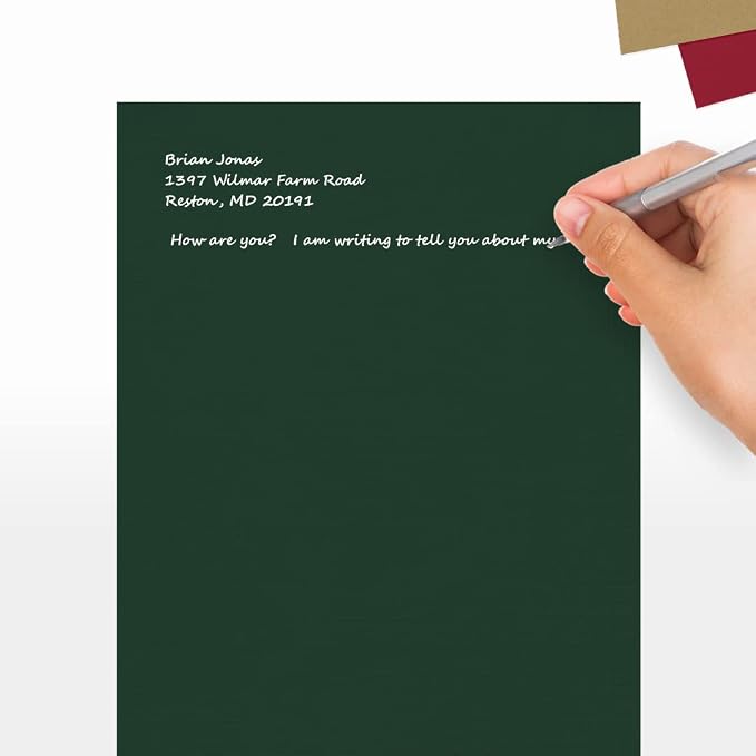 LUXPaper 8.5" x 11" Cardstock | Letter Size | Green Linen | 100lb. Cover | 1 - Image 5