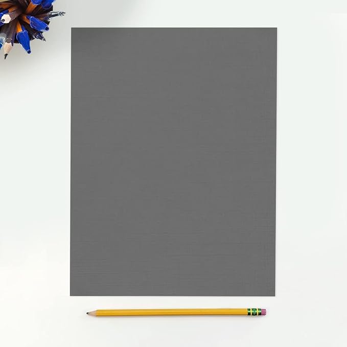 LUXPaper 8.5" x 11" Cardstock | Letter Size | Sterling Gray Linen | 100lb. - Image 3