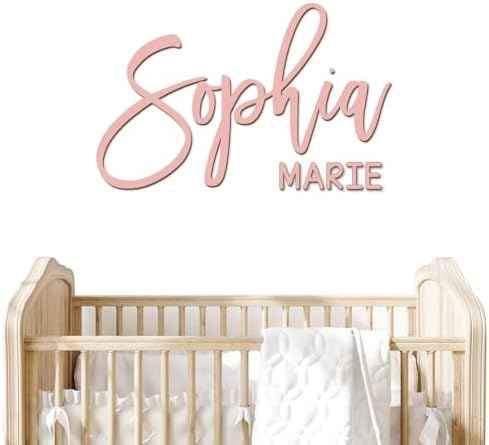 Personalized Name Sign for Nursery - Custom Wooden Name Signs for Kids Room, Personalized Nursery Name Sign - Perfect Baby Room Decor, Wall Name Decoration & Wedding signs, Family Name Signs