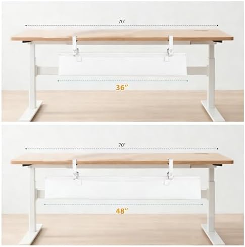 48-Inch Oxford Cloth Under-Desk Cable Management Tray