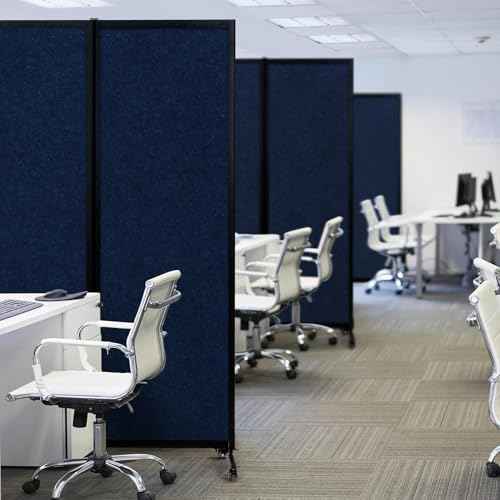 Room Partition 2.0 Upgrade Version,6'L* 6'7"H,3 Panel,Blue