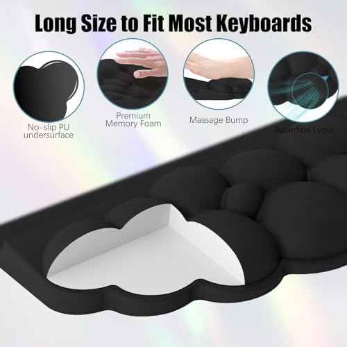 Ergonomic Wrist Rest for Computer Keyboard and Mouse, Cloud Keyboard Stand